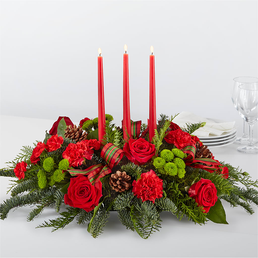By the Candlelight Centerpiece – BETTY'S FLOWERS AND GIFTS, Watsonville CA