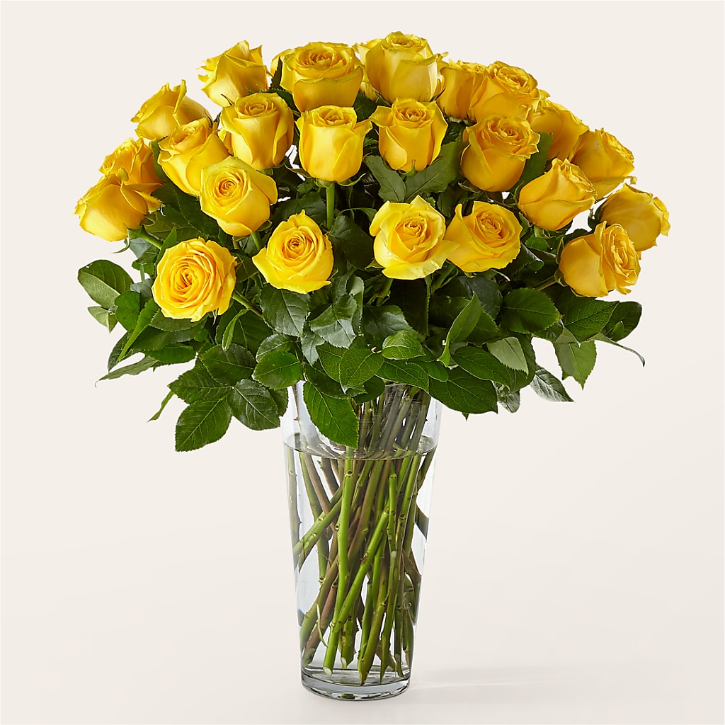 Long Stem Yellow Rose Bouquet – BETTY'S FLOWERS AND GIFTS, Watsonville CA