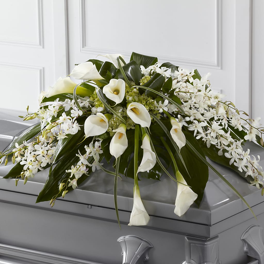 Angel Wings Casket Spray – BETTY'S FLOWERS AND GIFTS, Watsonville CA