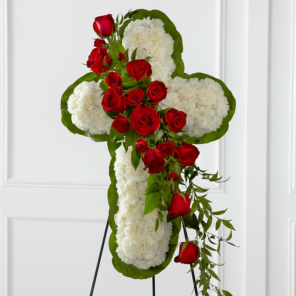 Floral Cross Easel – BETTY'S FLOWERS AND GIFTS, Watsonville CA