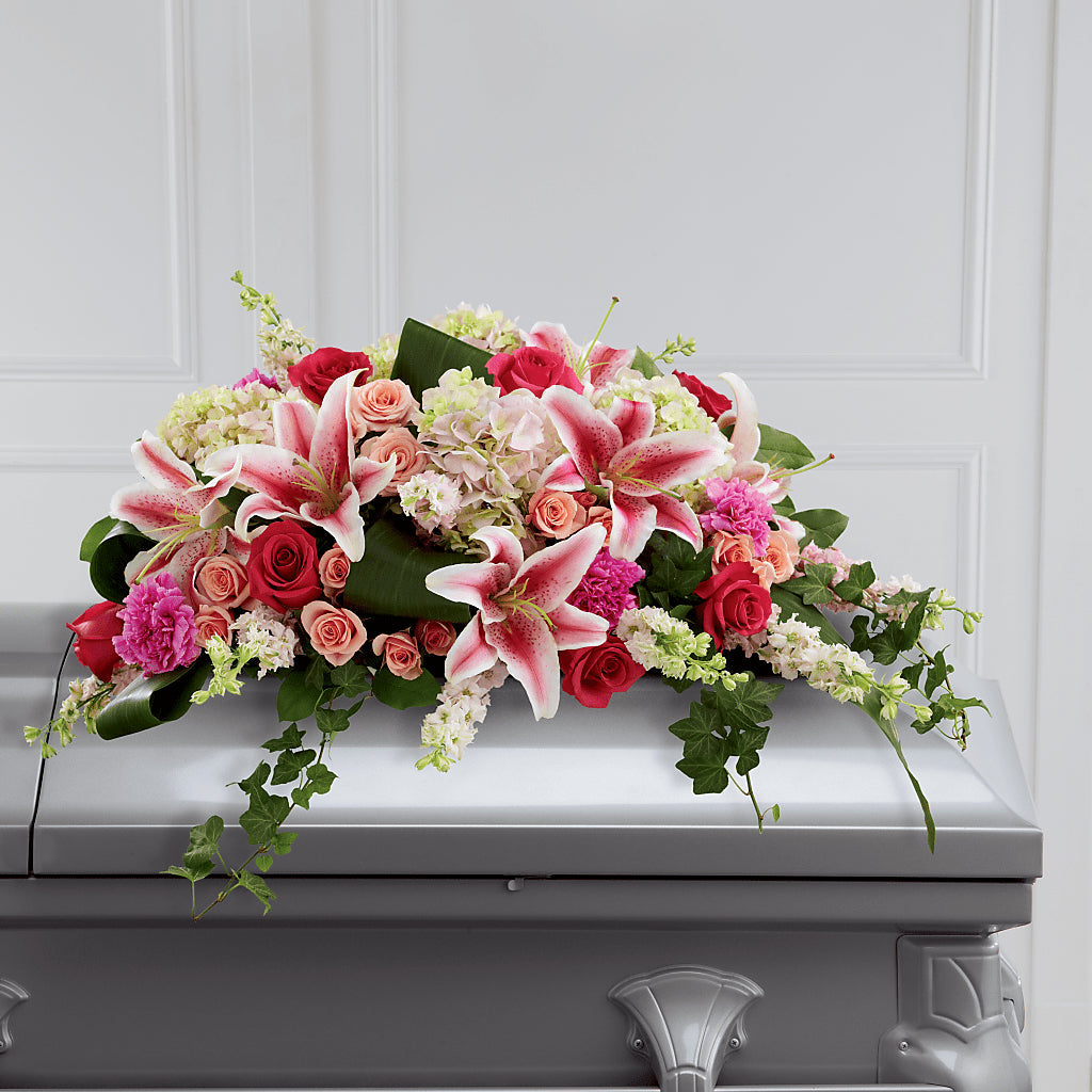 Splendid Grace Casket Spray – BETTY'S FLOWERS AND GIFTS, Watsonville CA