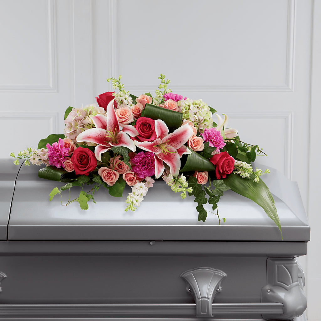 Splendid Grace Casket Spray – BETTY'S FLOWERS AND GIFTS, Watsonville CA