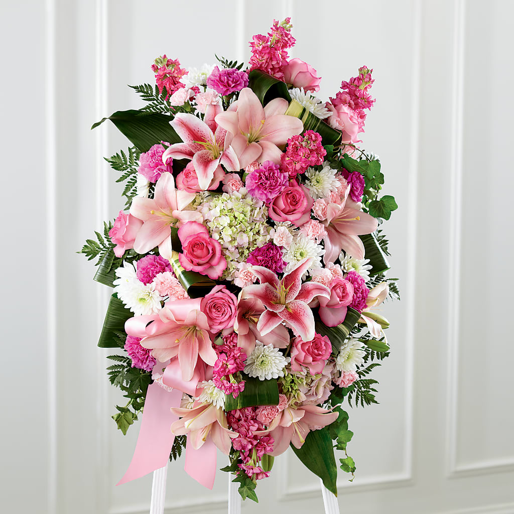 Comforting Standing Spray – BETTY'S FLOWERS AND GIFTS, Watsonville CA