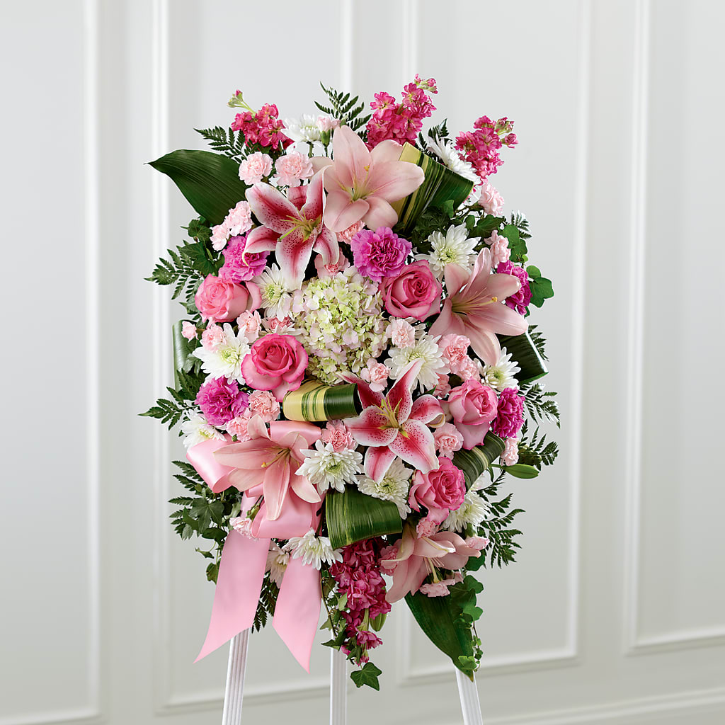 Comforting Standing Spray – BETTY'S FLOWERS AND GIFTS, Watsonville CA