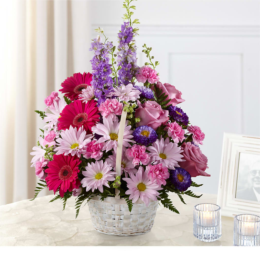 Pastel Peace Basket – BETTY'S FLOWERS AND GIFTS, Watsonville CA