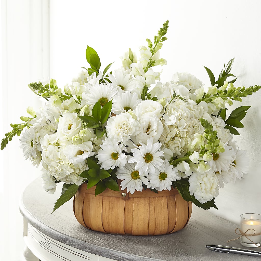 Pure Ivory Basket – BETTY'S FLOWERS AND GIFTS, Watsonville CA