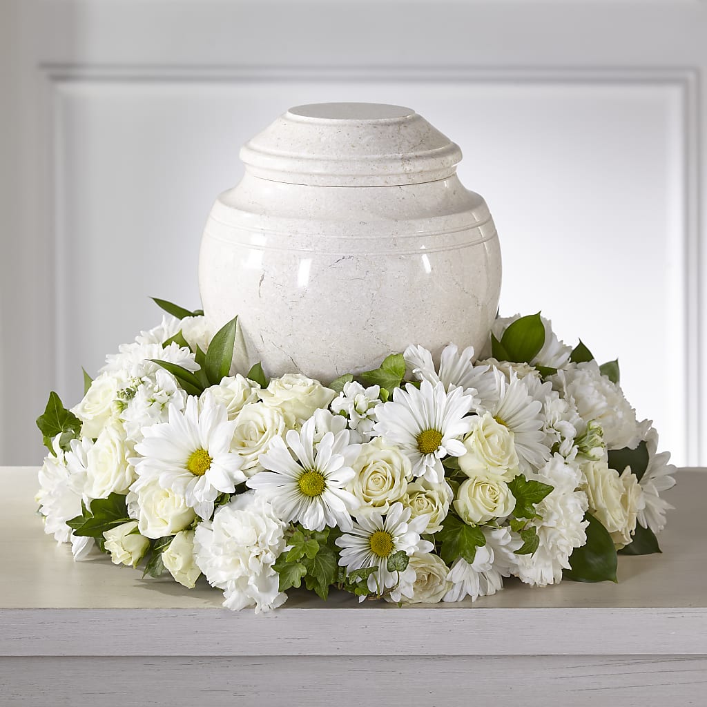 Ivory Gardens Cremation Adornment – BETTY'S FLOWERS AND GIFTS, Watsonville CA