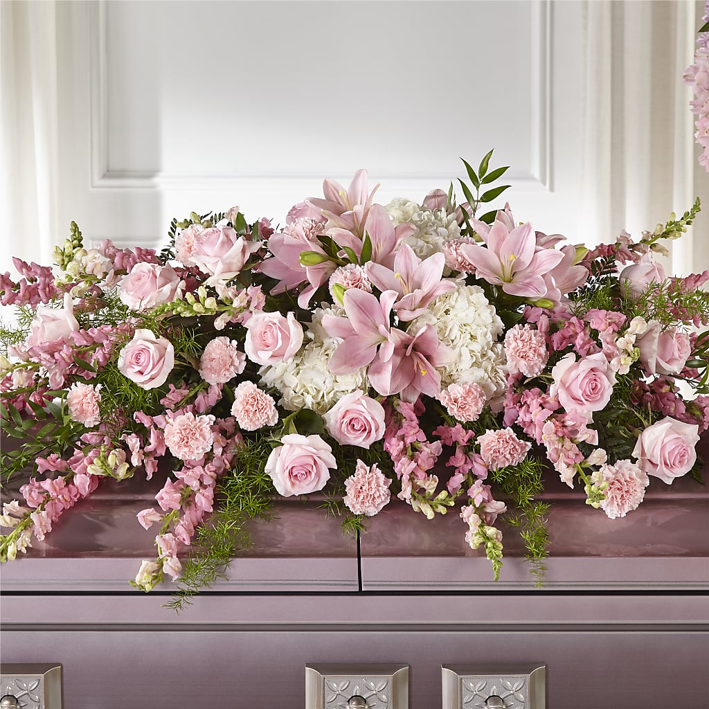 Life & Remembrance Casket Spray – BETTY'S FLOWERS AND GIFTS, Watsonville CA