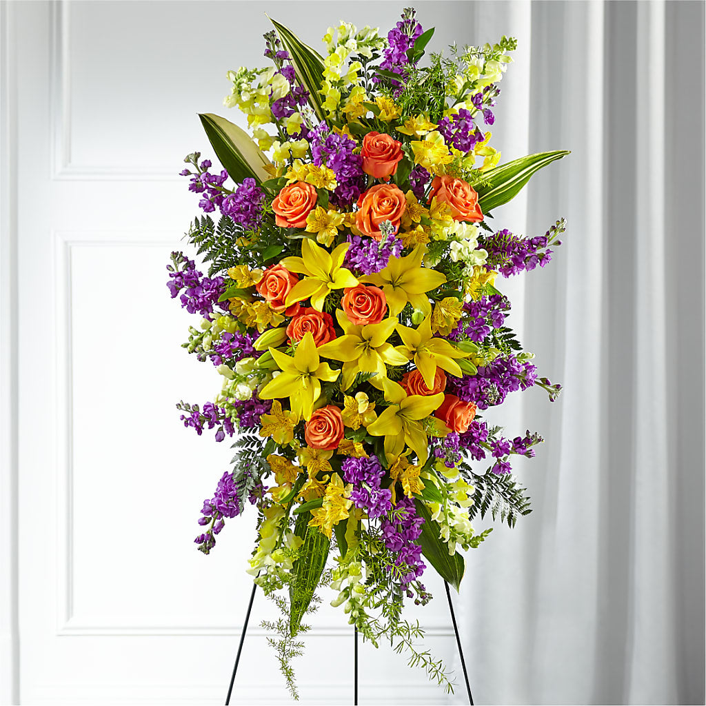 Thoughtful Prayers Standing Spray – BETTY'S FLOWERS AND GIFTS, Watsonville CA