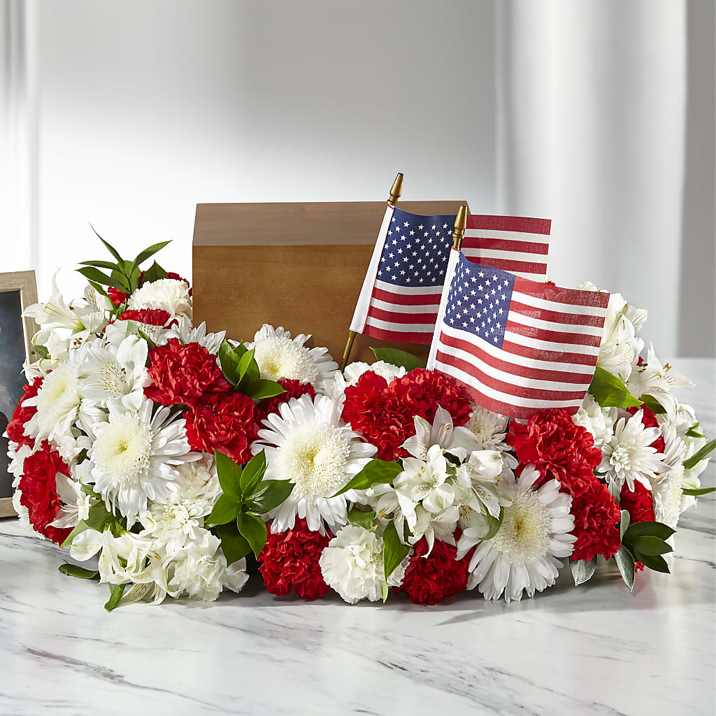 Spirit of Patriotism Cremation Adornment – BETTY'S FLOWERS AND GIFTS, Watsonville CA