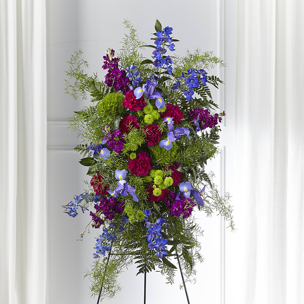 Heavenly Skies Standing Spray – BETTY'S FLOWERS AND GIFTS, Watsonville CA