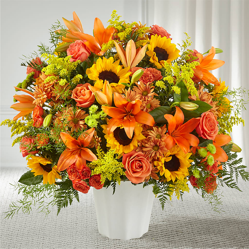 Harvest Thoughts Floor Basket – BETTY'S FLOWERS AND GIFTS, Watsonville CA