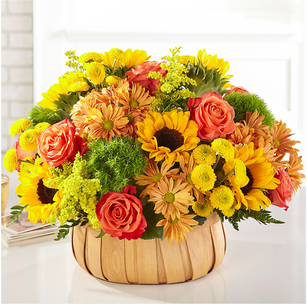 Harvest Sunflower Basket – BETTY'S FLOWERS AND GIFTS, Watsonville CA