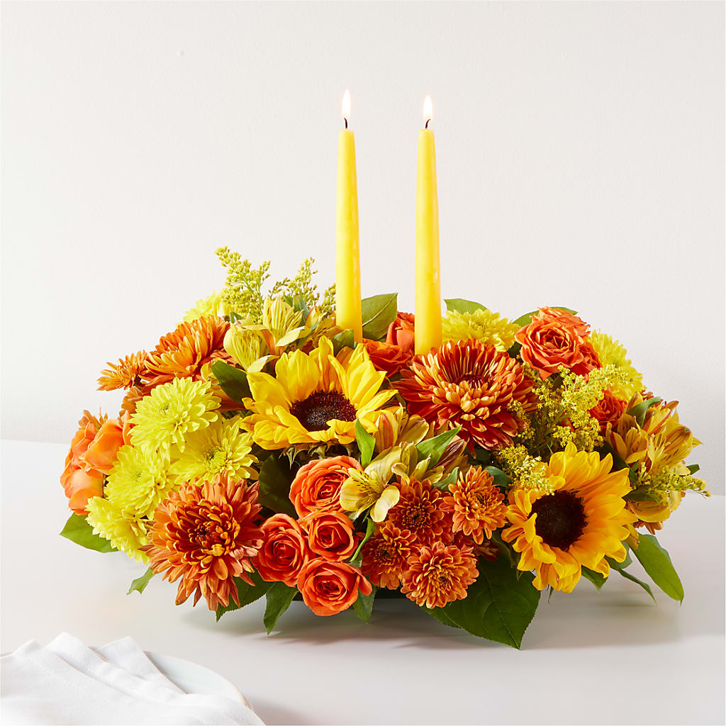 Autumn Harmony Centerpiece – BETTY'S FLOWERS AND GIFTS, Watsonville CA