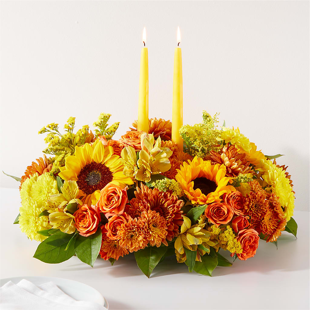 Autumn Harmony Centerpiece – BETTY'S FLOWERS AND GIFTS, Watsonville CA