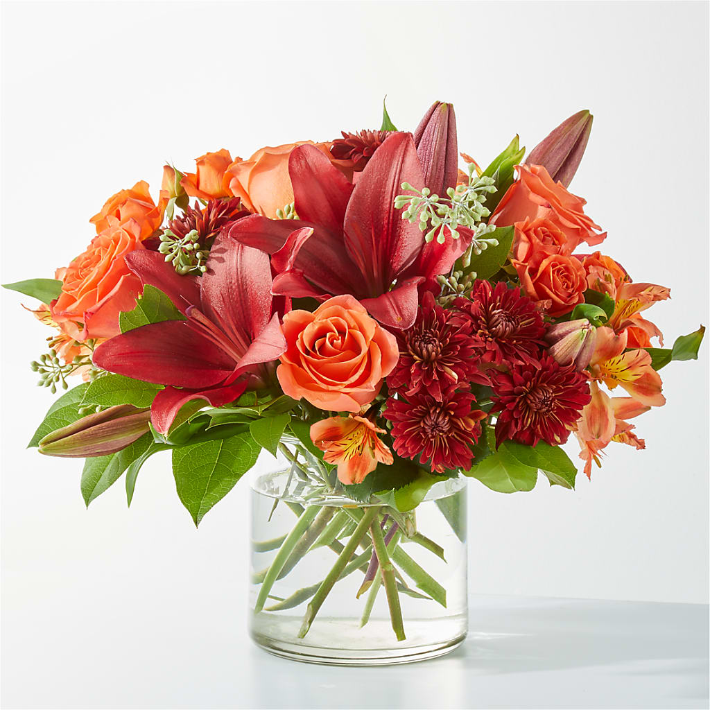 Crimson Leaves Bouquet – BETTY'S FLOWERS AND GIFTS, Watsonville CA