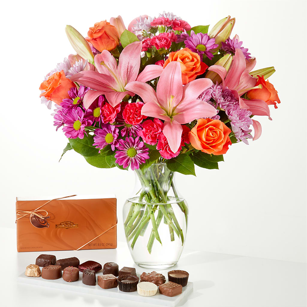 One and Only Bouquet and Chocolate Bundle – BETTY'S FLOWERS AND GIFTS, Watsonville CA