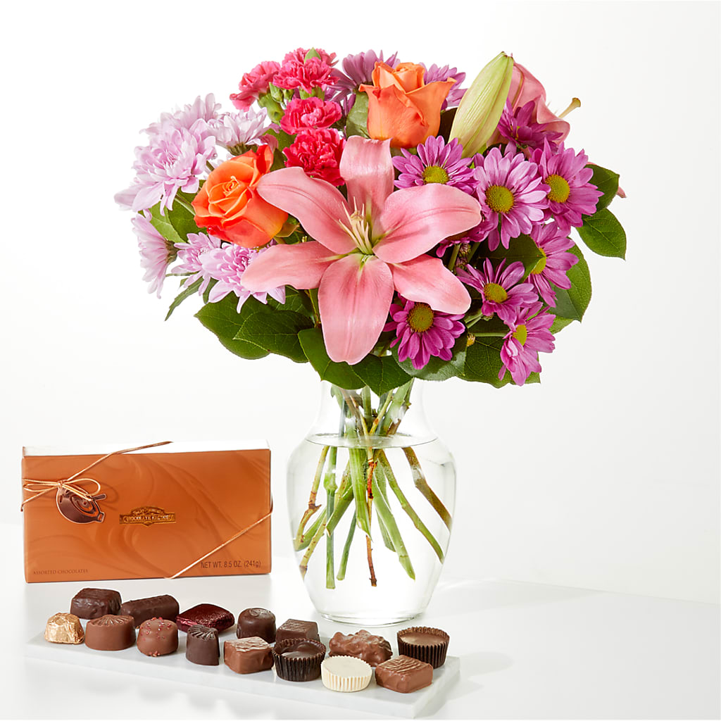 One and Only Bouquet and Chocolate Bundle – BETTY'S FLOWERS AND GIFTS, Watsonville CA