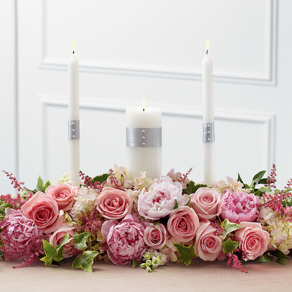 Worldwide Romance Unity Candle Arrangement – BETTY'S FLOWERS AND GIFTS, Watsonville CA
