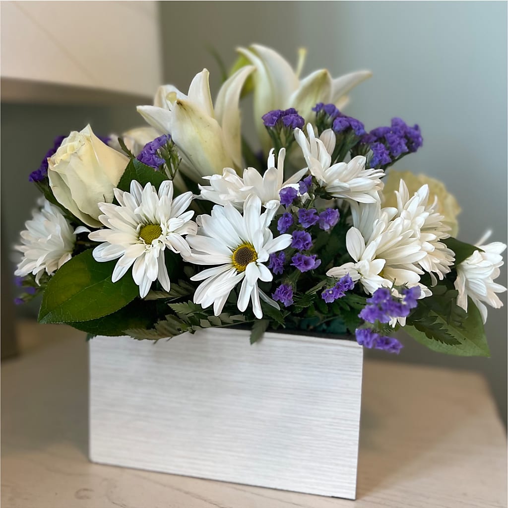 Beyond Blue Box Bouquet – BETTY'S FLOWERS AND GIFTS, Watsonville CA