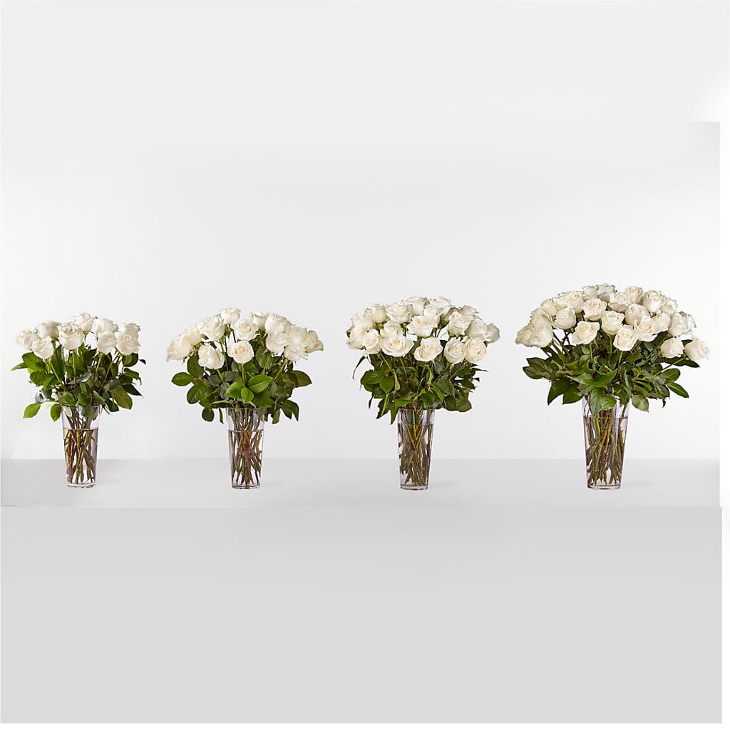 Long Stem White Rose Bouquet – BETTY'S FLOWERS AND GIFTS, Watsonville CA