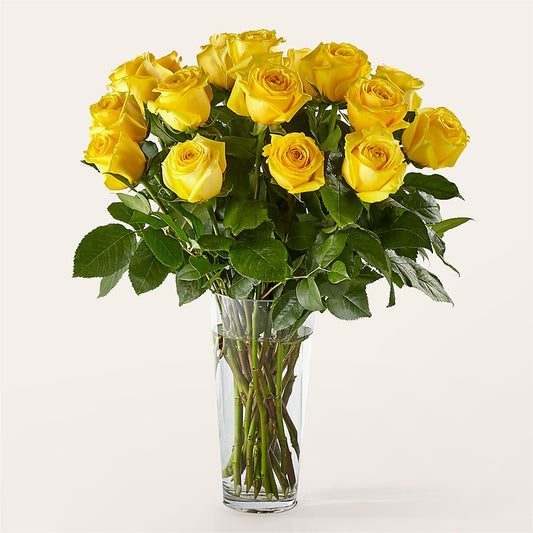 Long Stem Yellow Rose Bouquet – BETTY'S FLOWERS AND GIFTS, Watsonville CA