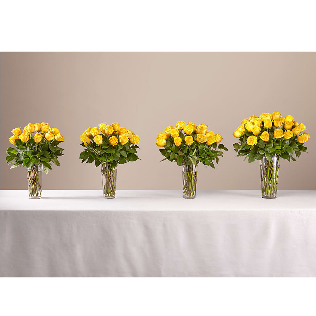 Long Stem Yellow Rose Bouquet – BETTY'S FLOWERS AND GIFTS, Watsonville CA