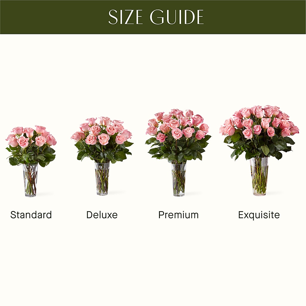 Long Stem Pink Rose Bouquet – BETTY'S FLOWERS AND GIFTS, Watsonville CA