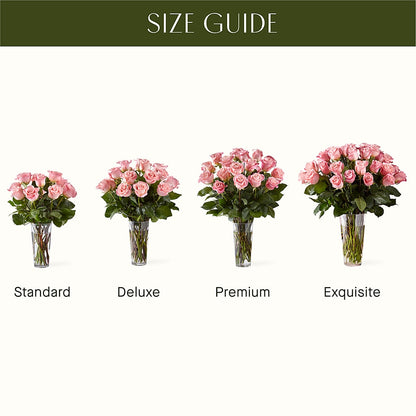 Long Stem Pink Rose Bouquet – BETTY'S FLOWERS AND GIFTS, Watsonville CA