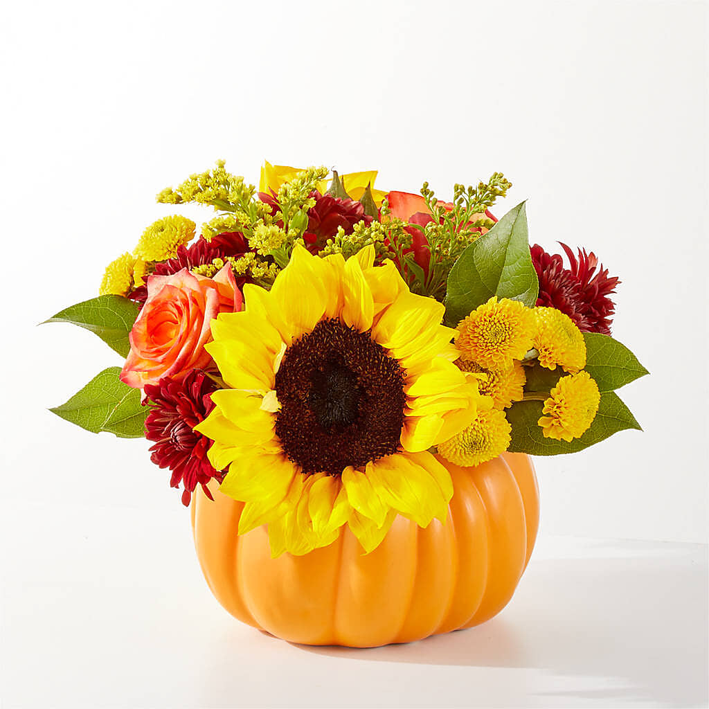 Golden Gourd Pumpkin Bouquet – BETTY'S FLOWERS AND GIFTS, Watsonville CA