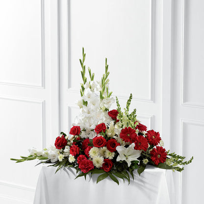 Crimson & White Arrangement – BETTY'S FLOWERS AND GIFTS, Watsonville CA
