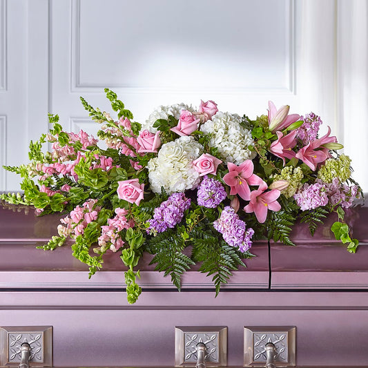 Life's Gratitude Casket Spray – BETTY'S FLOWERS AND GIFTS, Watsonville CA