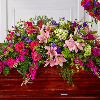 Radiant Tribute Casket Spray – BETTY'S FLOWERS AND GIFTS, Watsonville CA