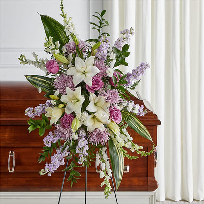 Grateful Hearts Standing Spray – BETTY'S FLOWERS AND GIFTS, Watsonville CA