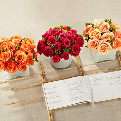 Dawn Rose Centerpiece – BETTY'S FLOWERS AND GIFTS, Watsonville CA
