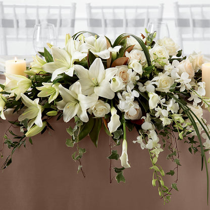 White Linen Arrangement – BETTY'S FLOWERS AND GIFTS, Watsonville CA